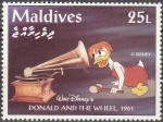 Sellos de Asia - Maldivas -  MALDIVES 1992 Scott 2056 Sello Nuevo Escenas de Donald and the Wheel 1961 25L