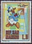 Sellos del Mundo : Europe : San_Marino : SAN MARINO 1970 Scott 740 Sello Nuevo Disney Pato Donald 5L