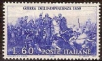 Stamps Italy -  Italia 1959 Sello Nuevo Escena de la Guerra de la Independencia Italiana 1859