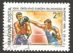 Sellos de Europa - Hungr�a -  2974 - europeo de boxeo en Budapest