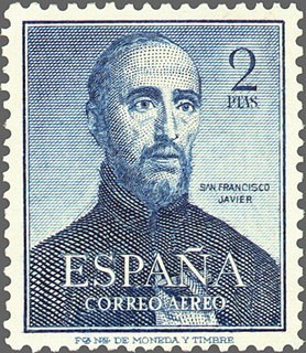 ESPAÑA 1952 1118 Sello Nuevo San Francisco Javier Correo Aereo