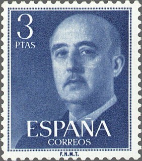 ESPAÑA 1955 1159 Sello Nuevo General Francisco Franco (1892-1975) 4pts