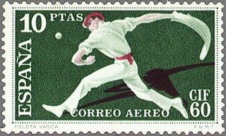 ESPAÑA 1960 1289 Sello Nuevo I Congreso Filatelia Barcelona Cesta Punta Correo Aéreo