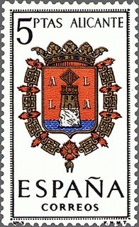 ESPAÑA 1962 1408 Sello Nuevo Escudos de las Capitales de Provincia Españolas Alicante