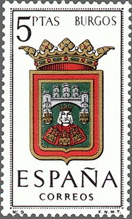 ESPAÑA 1962 1414 Sello Nuevo Escudos de las Capitales de Provincia Españolas Burgos