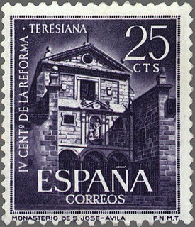 ESPAÑA 1962 1428 Sello Nuevo IV Cent. Reforma Teresiana Monasterio de San Jose