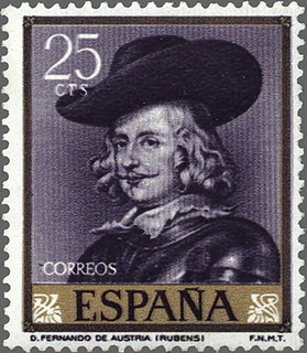 ESPAÑA 1962 1434 Sello Nuevo Pintor Pedro Pablo Rubens Fernando de Austria