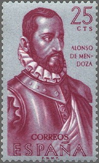 ESPAÑA 1962 1454 Sello Nuevo Forjadores de America Alonso de Mendoza (?-1552)