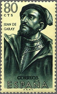 ESPAÑA 1962 1456 Sello Nuevo Forjadores de America Juan de Garay (1528-1583)