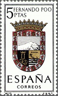 ESPAÑA 1963 1485 Sello Nuevo Escudos de las Capitales de Provincias Españolas Fernando Poo