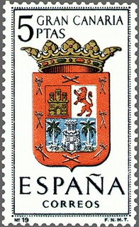 ESPAÑA 1963 1487 Sello Nuevo Escudos de las Capitales de Provincias Españolas Gan Canaria