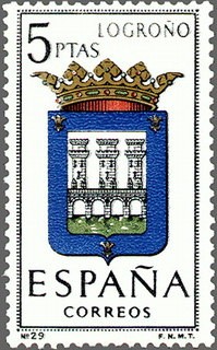 ESPAÑA 1964 1555 Sello Nuevo Escudos Provincias Españolas Logroño