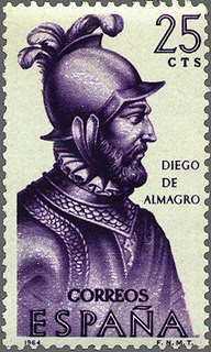 ESPAÑA 1964 1622 Sello Nuevo Forjadores de América Diego de Almagro (1472-1538)