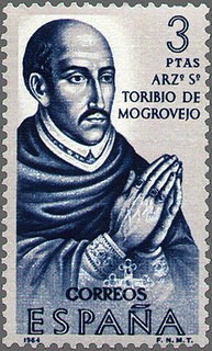 ESPAÑA 1964 1628 Sello Nuevo Forjadores de América Santo Toribio de Mogrovejo (1538-1606)