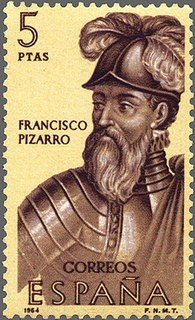 ESPAÑA 1964 1629 Sello Nuevo Forjadores de América Francisco Pizarro (1478-1541)