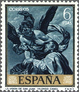 ESPAÑA 1969 1919 Sello **MNH Pintor Alonso Cano La Visión de San Juan