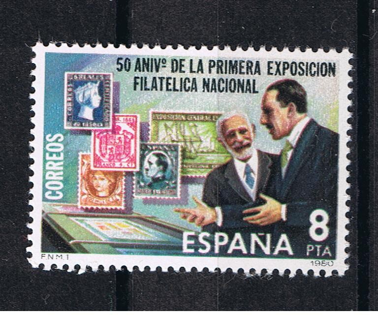 Edifil  2576  50 Aniver. de la Primera Exposición Filatélica Nacional  