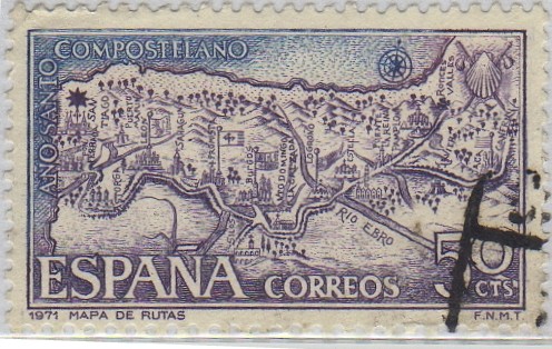 Año santo compostelano-Rutas jacobeas españolas-1971