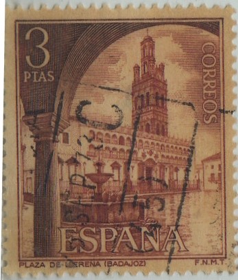 serie turistica-Plaza de Llerena(Badajoz)-1973