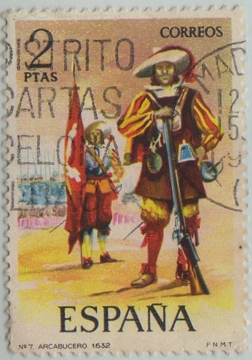 uniformes militares-Arcabucero infanteria(1632)-1974