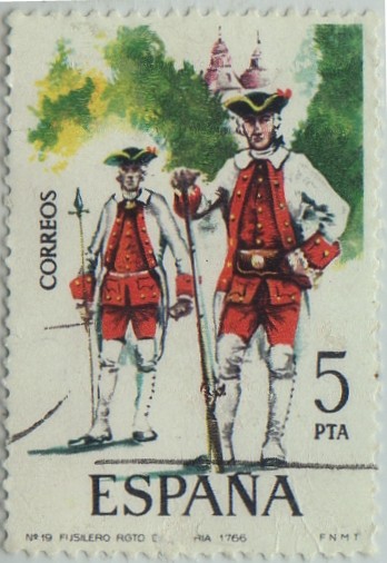 uniformes militares-Fusilero del Regimiento de Vitoria-1975