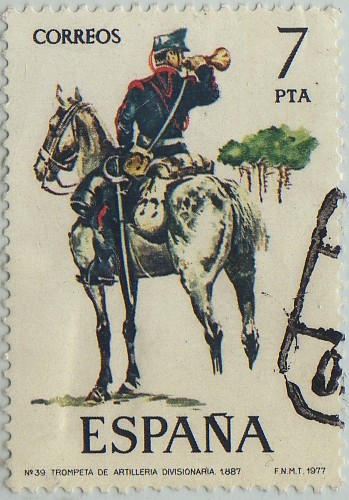 Uniformes militares-Trompeta de artilleria(1887)-1977