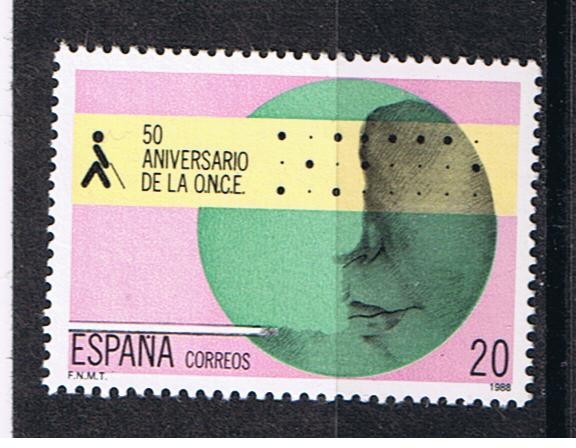 Edifil  2985  50º  Aniver. de la Organización Nacional de ciegos Españoles ONCE 