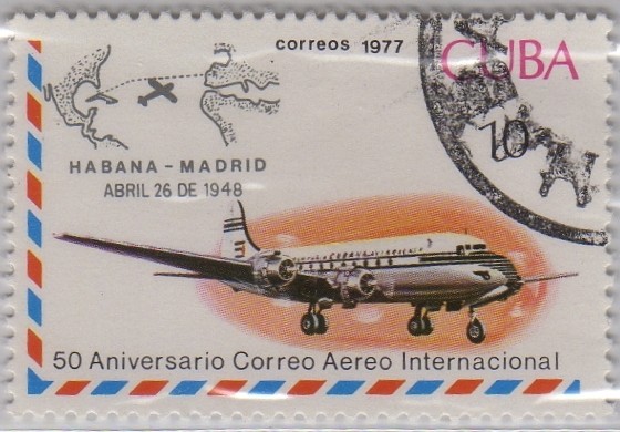 50 aniversario correo aereo internacional-Habana-Madrid