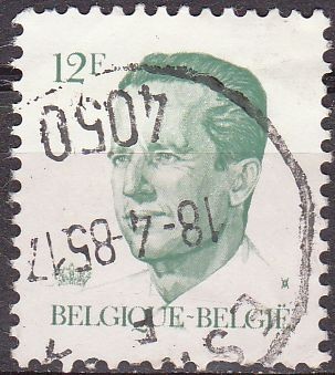 BELGICA 1984 Scott 1091 Sello Rey Balduino 12F Usado Michel 2165