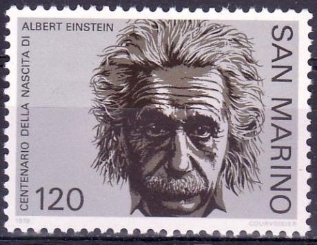 SAN MARINO 1979 Sello Centenario Nacimiento Fisico Albert Einstein Premio Nobel de la Paz