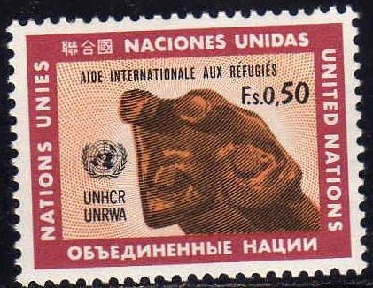 ONU GINEBRA 1971 16 Sello Nuevo ** Ayuda a los Refugiados 0,50Fs