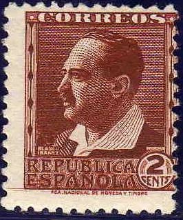 ESPAÑA 1932 662 Selloº  Personajes Vicente Blasco Ibañez 2c República Española