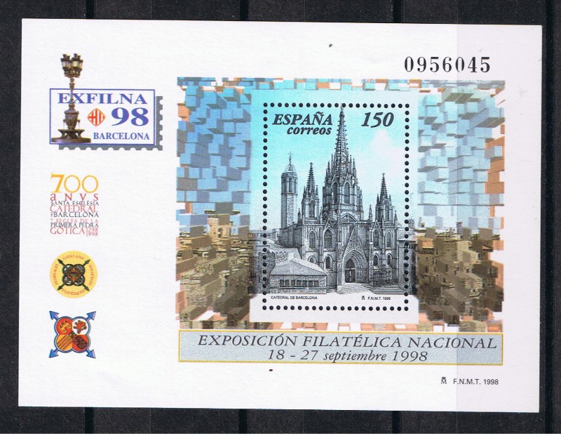 Edifil  3557  Exposición  Filatelica  Nacional EXFILNA´98   Se completa con el entorno ciudadano y l