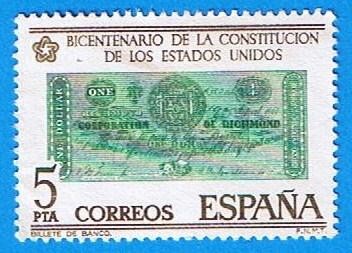 Bimilenario de la independencia de los Estado Unidos( Billete de un Dolar)