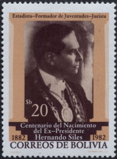 Centenario del nacimiento del Ex-Presidente Hernando Siles  1882-1982