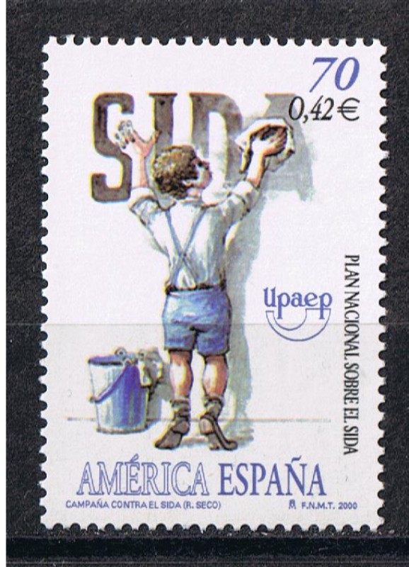 Edifil  3767  América-UPAEP. Campaña contra el SIDA.  