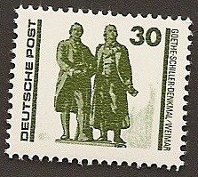 Estatua de Goethe y Schiller  en Weimar