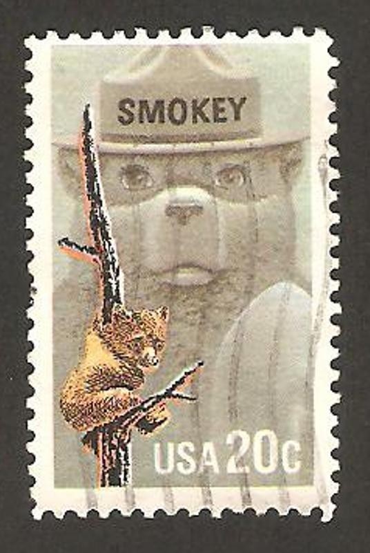 el oso smokey, mascota forestal 