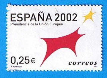 nº 3865  España 2002 Presidencia de la union Europea(Reservado)