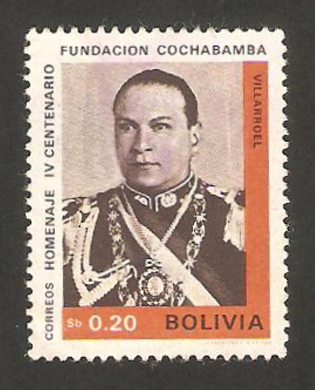 homenaje IV centº fundación cochabamba, villarroel