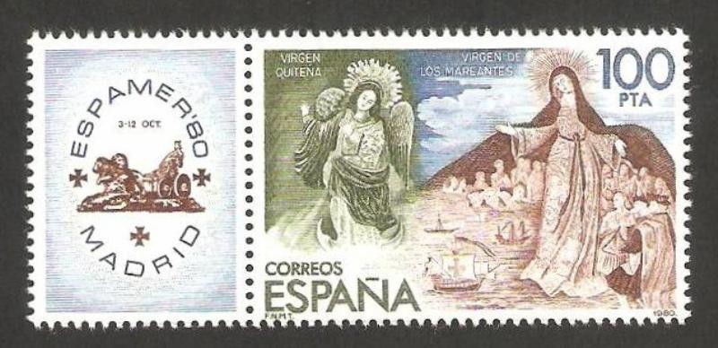 2582 - exposición filatelica de América y Europa espamer 80