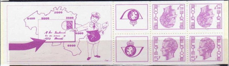 Belgica 1974 Scott 756 Sellos Nuevos ** Carnet Rey Balduino 5Fr Belgique 