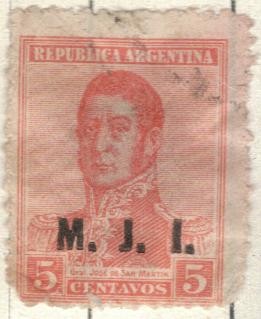 ARGENTINA 1917 (MT217) San Martin 5c 2