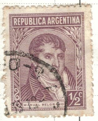 ARGENTINA 1935 (MT363) Emision definitiva. Proceres y Riquezas Nacionales I - Manuel Belgrano 1-2