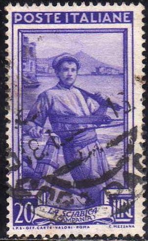 Italia 1950 Scott 557 Sello Trabajos La Sciabica Campania Usado 