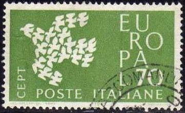 Italia 1961 Scott 846 Sello Serie Europa usado