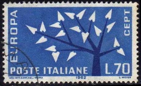 Italia 1962 Scott 861 Sello Serie Europa usado