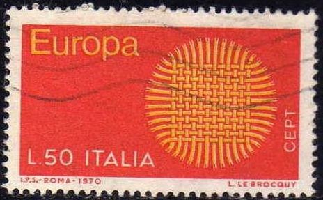 Italia 1970 Scott 1013 Sello Serie Europa usado 