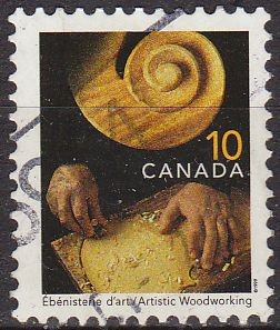 CANADA 1999 Scott 1679 Sello Artesania Oficios Ebanista Trabajador de la Madera Usado Michel 1770 