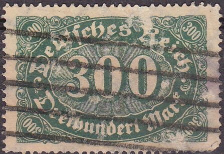 Deutsches Reich 1922 Scott 201 Sello Serie Basica Numeros 300 usado Alemania Michel249 